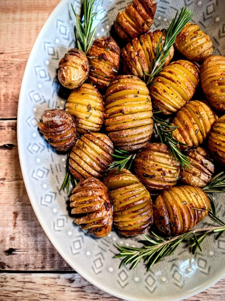 Asian-Inspired Roast Chicken with Hasselback Potatoes