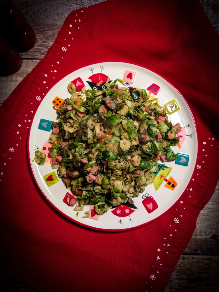 Brussels Sprouts with Pancetta & Chestnuts