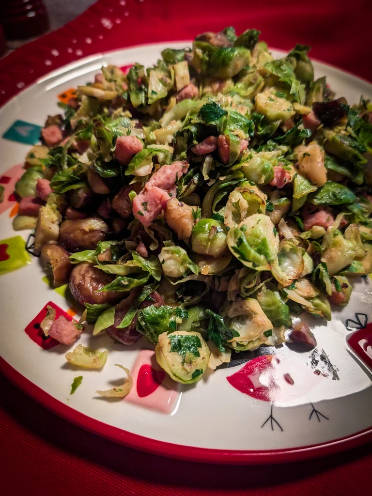 Brussels Sprouts with Pancetta & Chestnuts