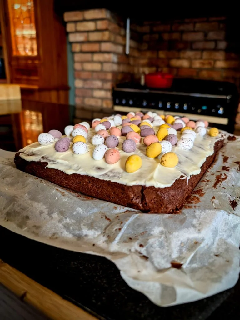 Chocolate Mini Egg Easter Traybake