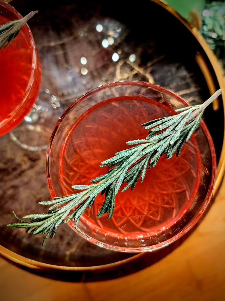 Cranberry and Rosemary Christmas Spritz