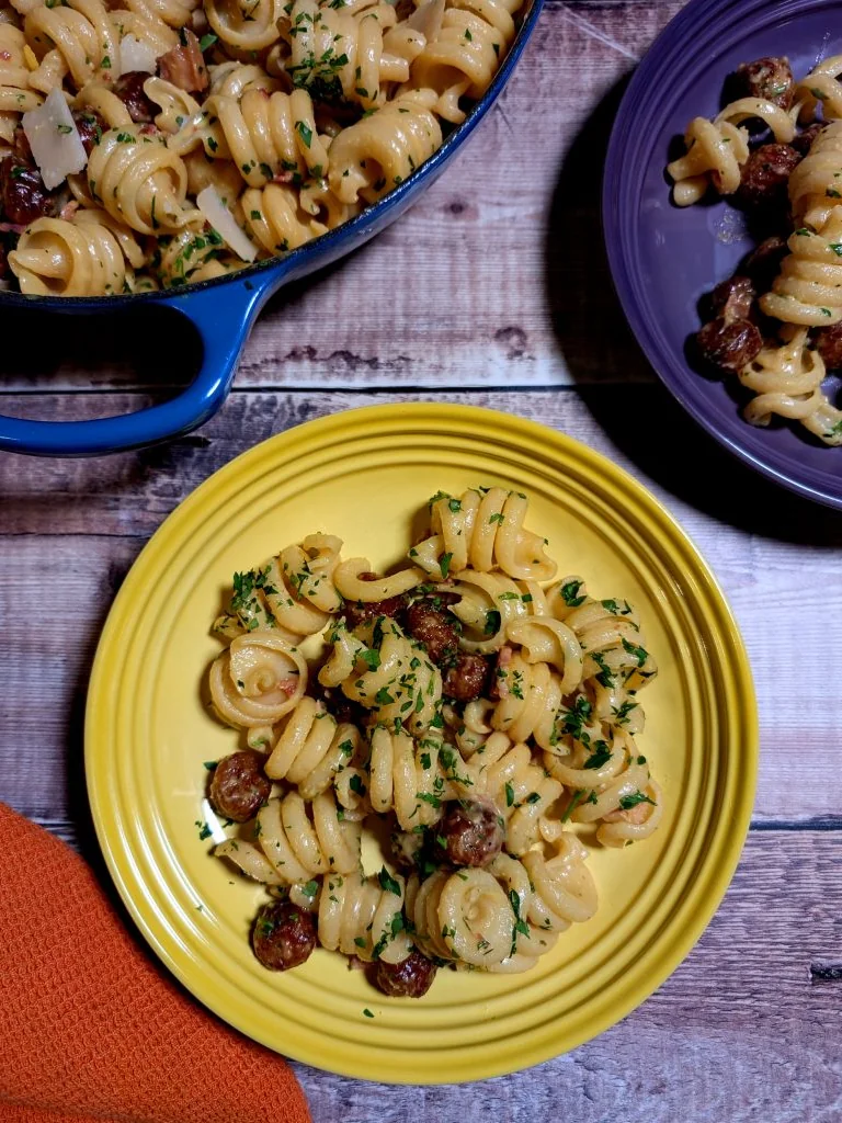 Creamy Sausage & Bacon Pasta