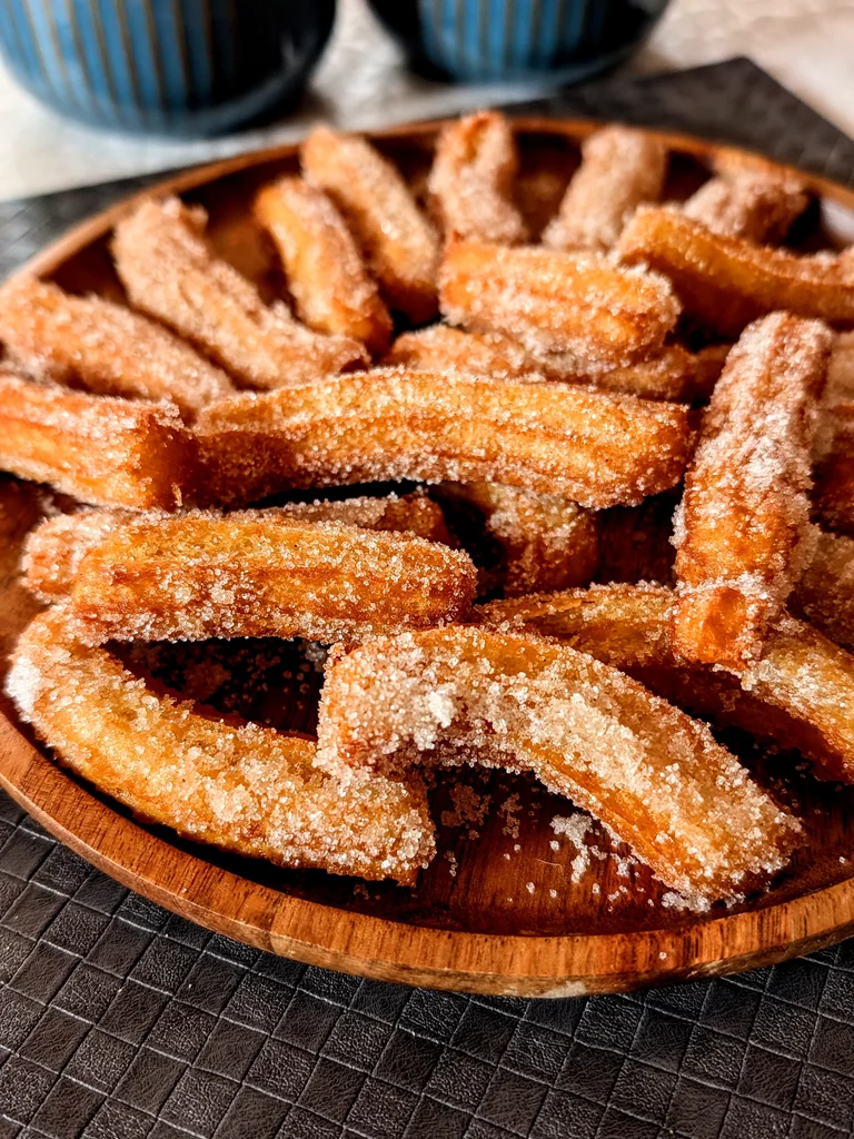 Crispy Churros with Dark Chocolate Dipping Sauce
