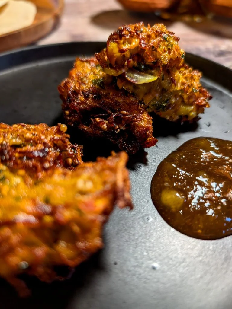 Crispy Golden Vegetable Bhajis