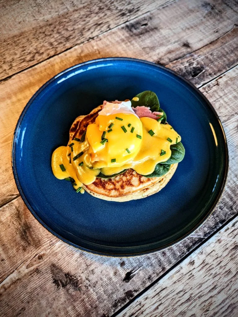 Eggs Benedict Pancake Stack