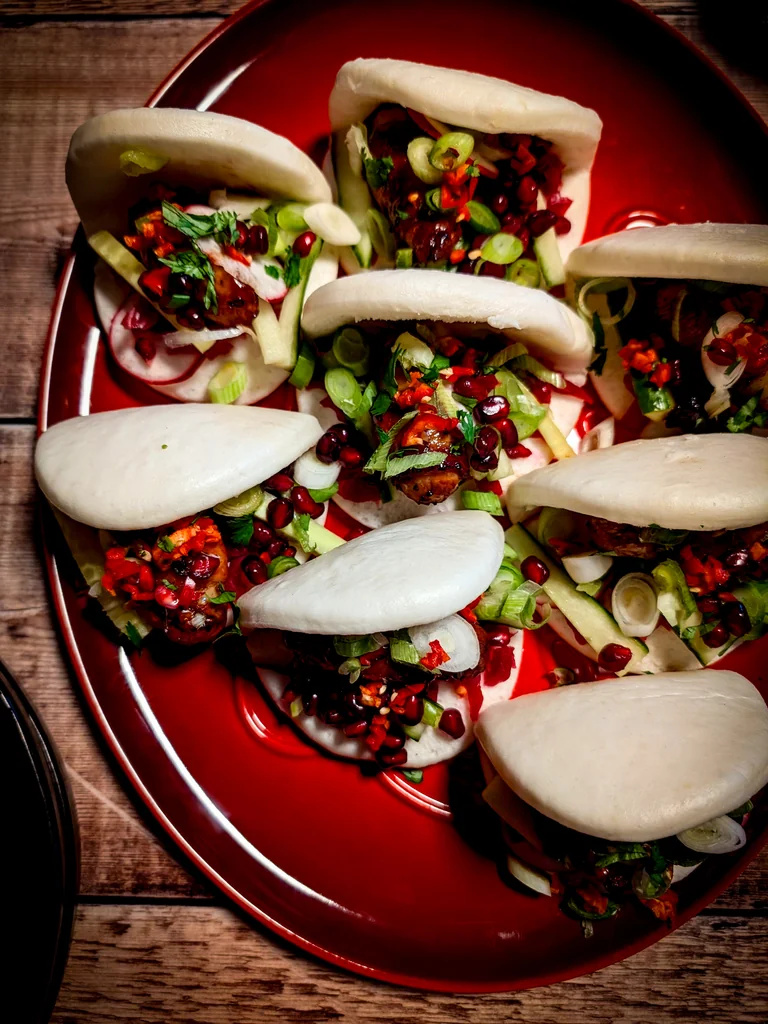 Festive Pigs in Blankets Bao Buns recipe image