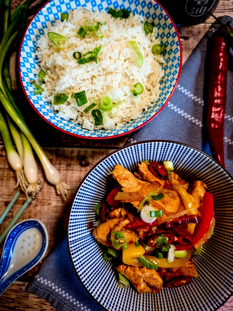 Ginger, Lemon & Sweet Chilli Chicken with Coconut Rice recipe image
