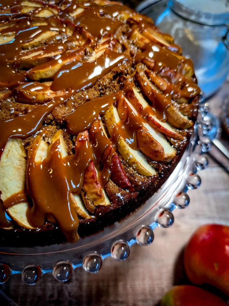 Halloween Toffee Apple Cake recipe image