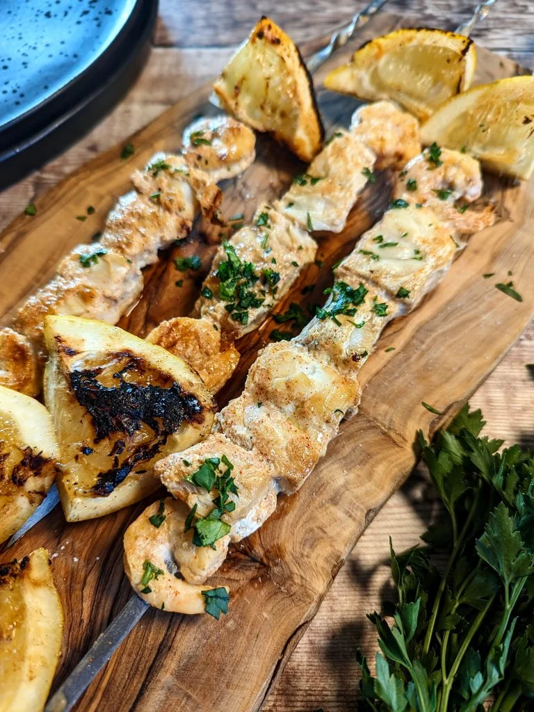 Middle Eastern Inspired Fish Skewers