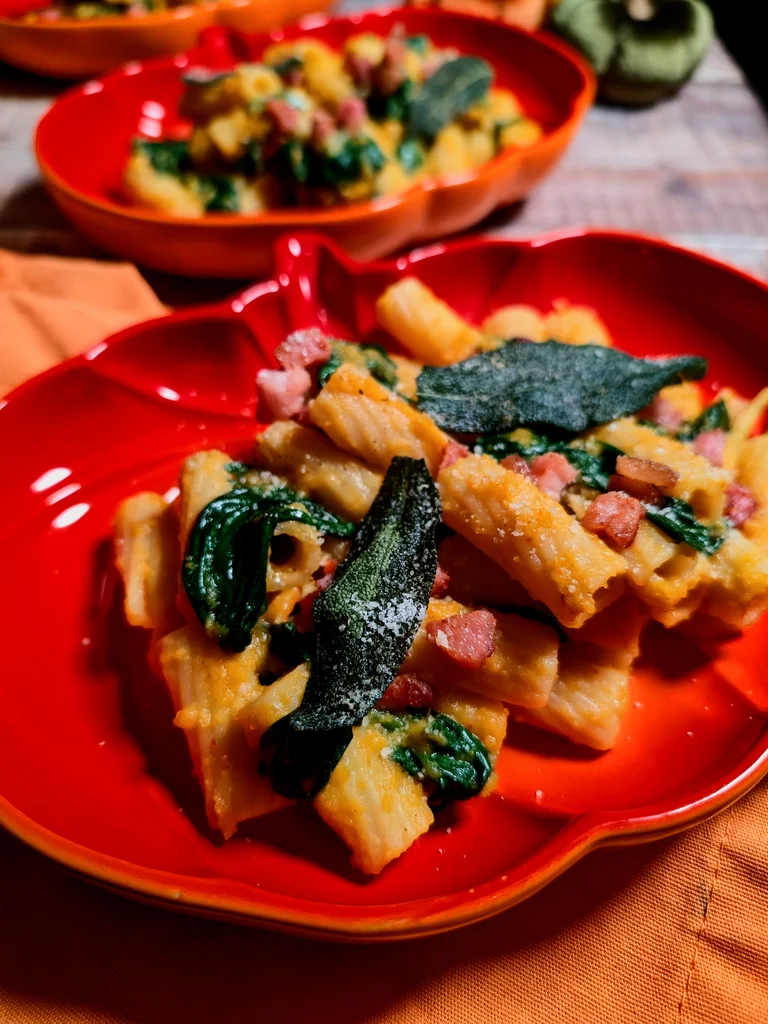 Roasted Butternut Squash Pasta with Sage and Pancetta recipe image