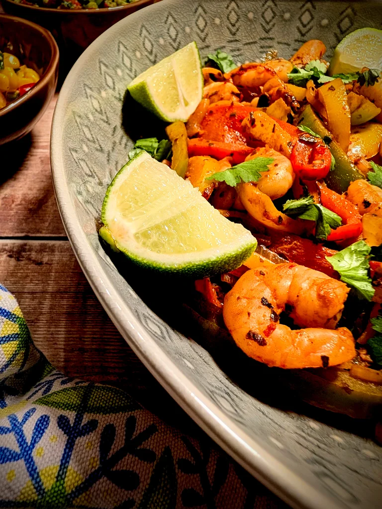 Spiced Prawn Fajitas