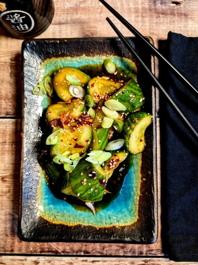 Spicy Sesame Cucumber Crunch