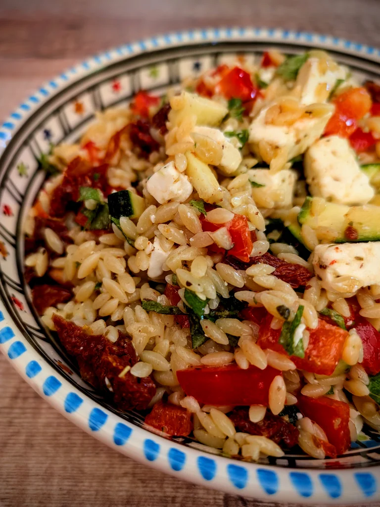 Za'atar Orzo Salad with Feta and Lemon